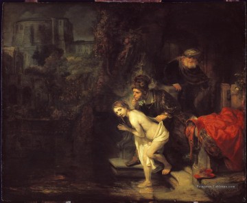 Suzanna dans le bain Rembrandt Peinture à l'huile